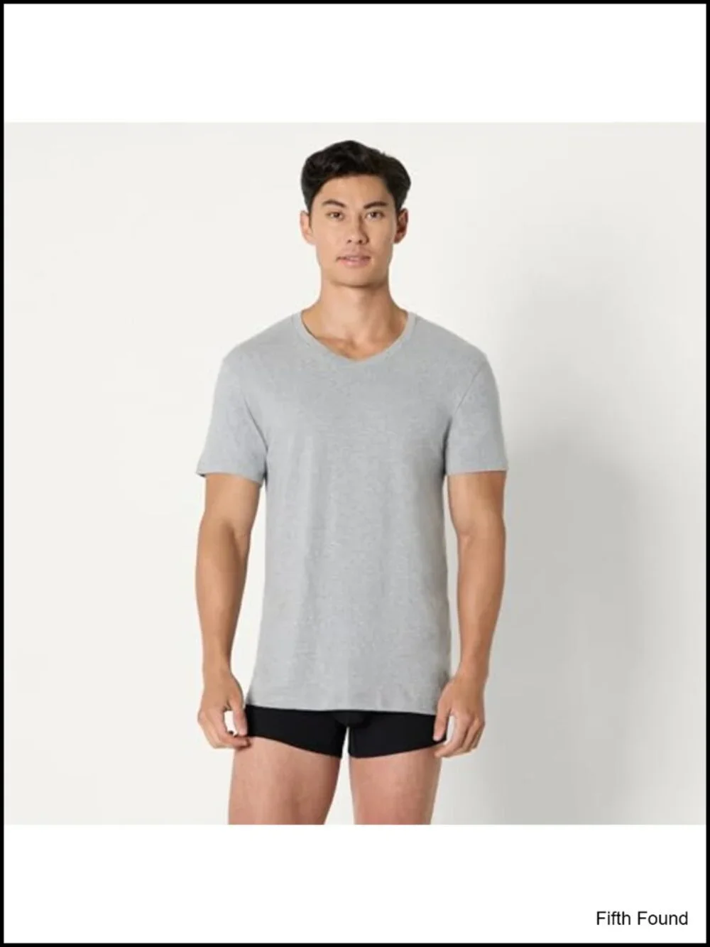 Men's Slim Fit V-Neck Undershirts Cotton Blend Pack of 6